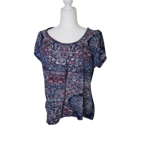 Lucky Brand Tops - Lucky Brand Boho Printed T-Shirt Size L